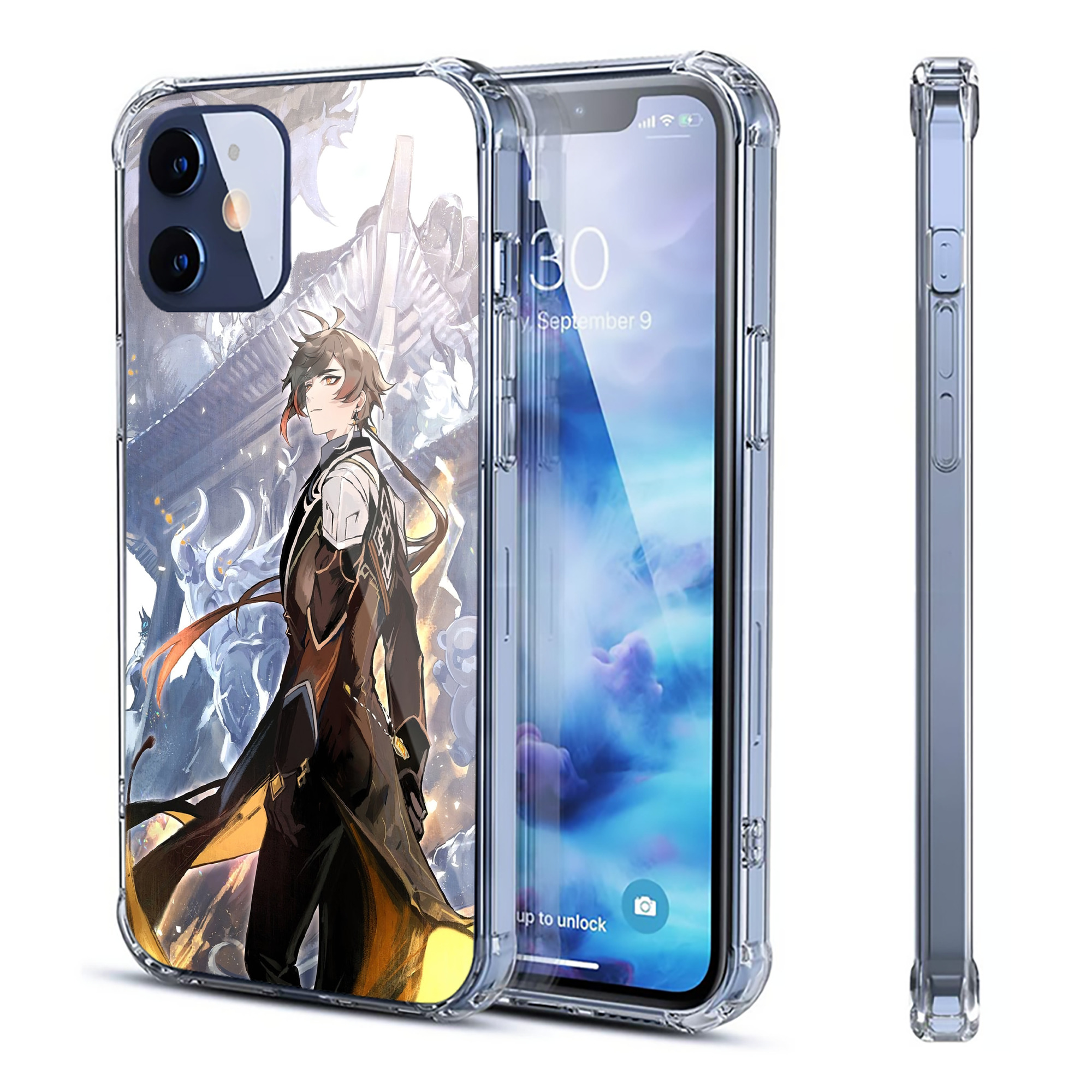 げんし神 genshin 【iPhone 12シリーズ対応】透明スマホケース（クリアソフトケース）